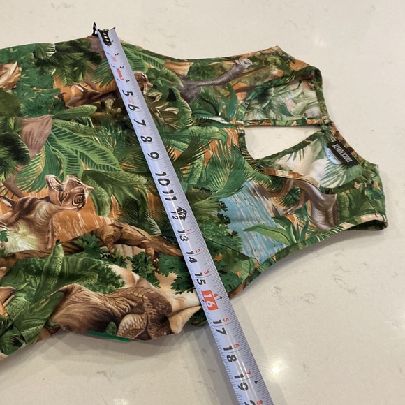Retrolicious Jurassic Park Dinosaur Land Before Time Sleeveless Pocket Dress XL - Picture 11 of 13